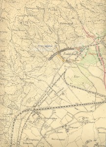Mapa lesov v okolí Rače v roku 1928